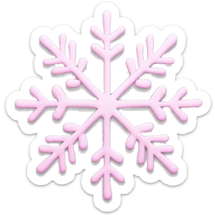 pastel pink snowflake  sticker