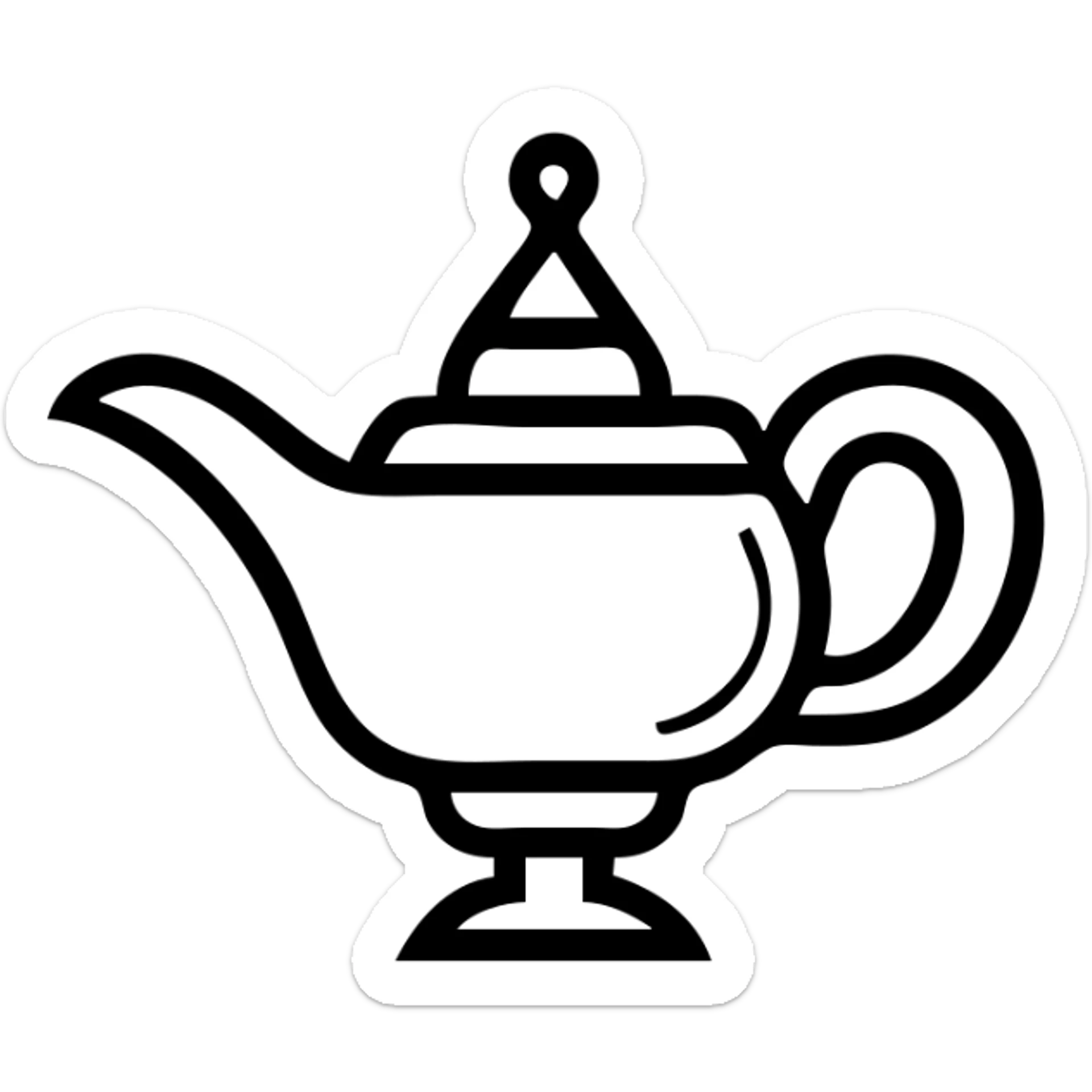 decorative oil lamp with handle sticker