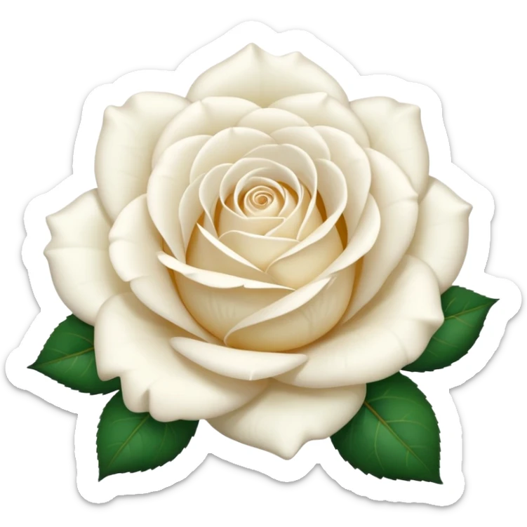 Beyaz gül sticker