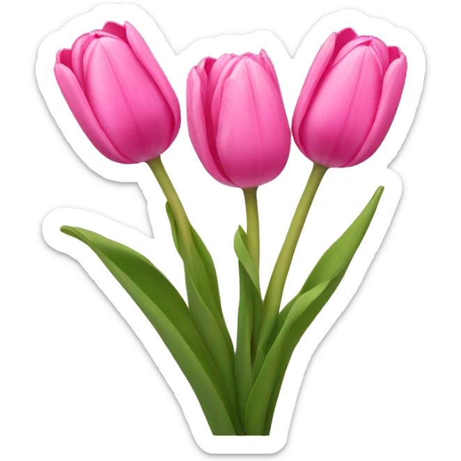 Pink tulips  sticker