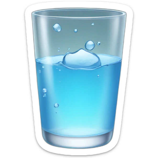 a glass of water  sticker