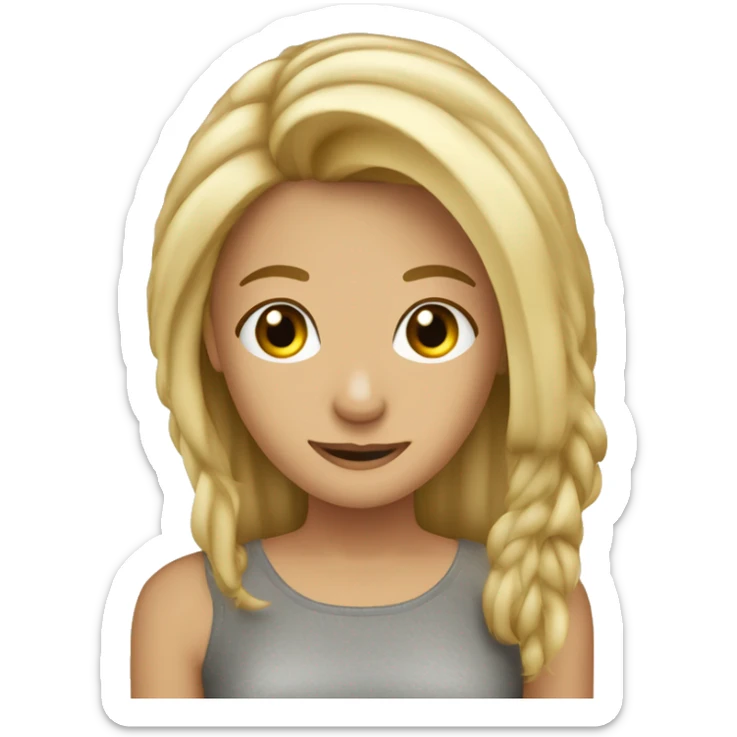 Paar was sich umarm, Mann braune lockige haare, frau blonde lange haare sticker