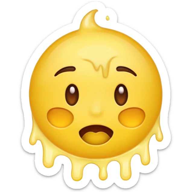 cartoon sticker of a hot and sweaty emoji, colorful and cheerful, no text, suitable for WhatsApp and Instagram sticker