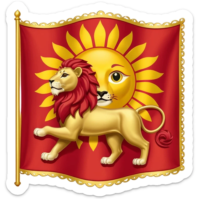Lion and sun flag of imperial IranFlag of the Achaemenid Empire  sticker