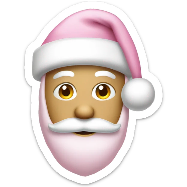 light pink santa hat sticker