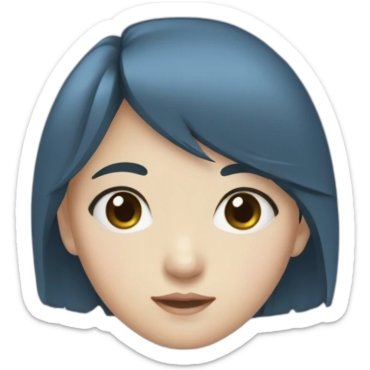 Korean girl blue eye sticker