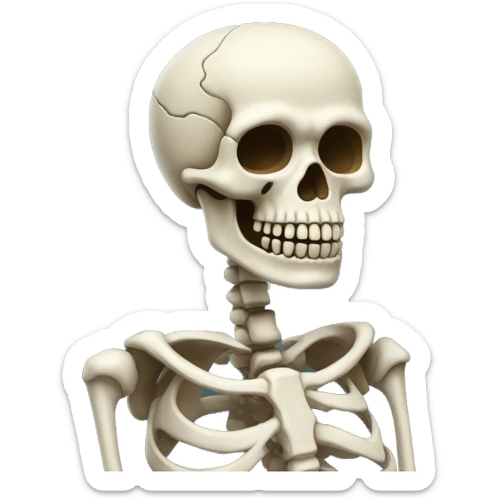 aparody of a skeleton sticker