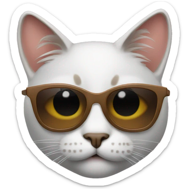 Cat with sunglasses sticker