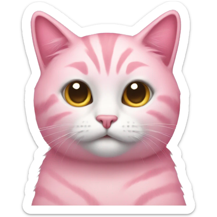 pink cat sticker