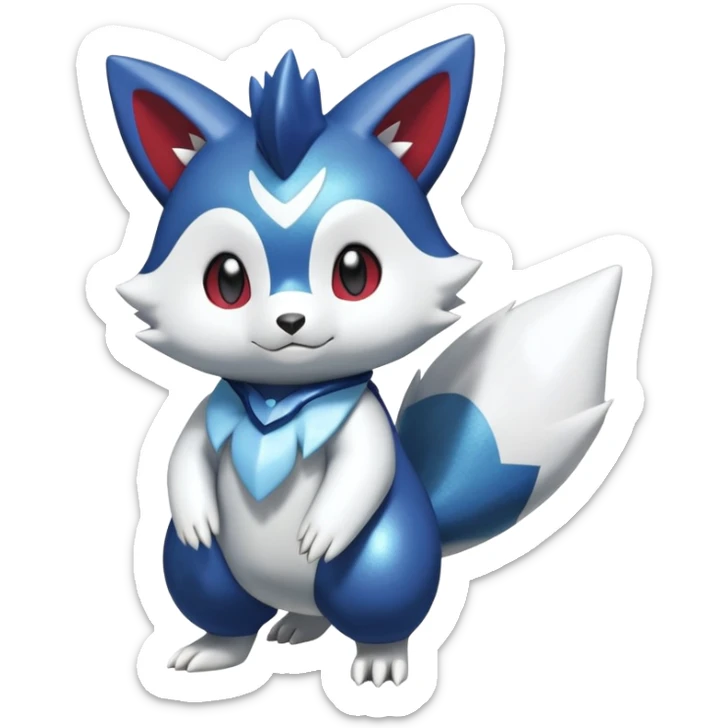 Shiny Furret-Oshawott-Meowstic-Zangoose-Hybrid (Full body) sticker