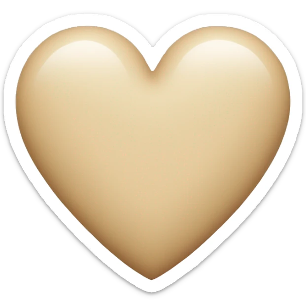 Beige heart sticker