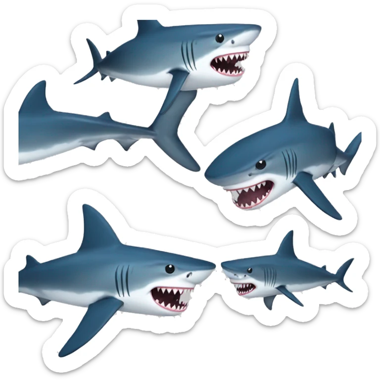 Shark police sticker
