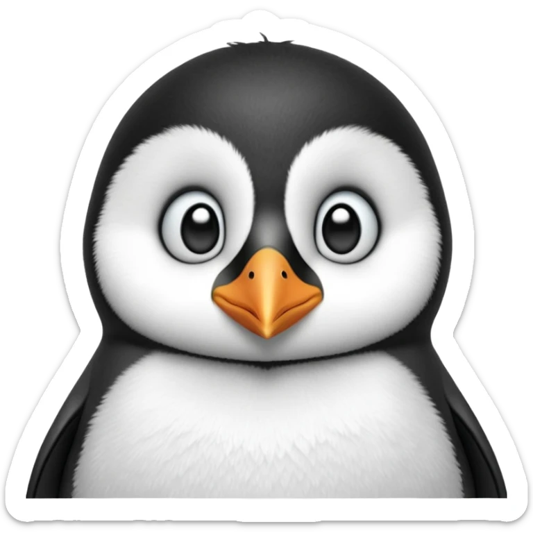cinematic-noble-baby-penguin-portrait-emoji,-poised-with-an-air-of-innocent-regality,-featuring-soft,-downy-feathers-in-crisp-black-and-white-and-wide,-soulful-eyes,-simplified-yet-sharp-and-sophisticated-features,-highly-detailed,-glow (4) sticker