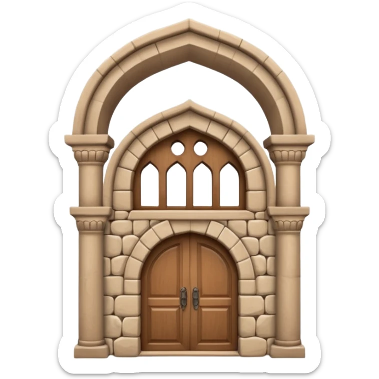 3D Apple-style emoji of a full traditional Turkish han building, showing the entire stone structure with arches, wooden doors, and windows. Rounded, glossy, smooth, soft shadows, white background.








 sticker