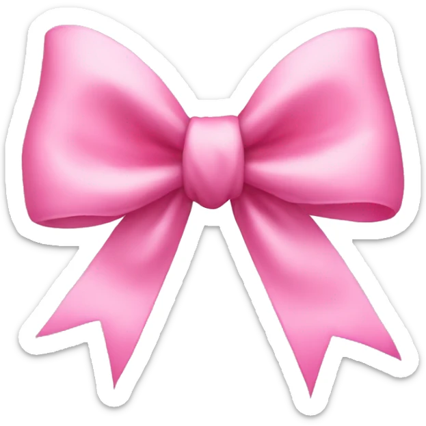 pink bow sticker
