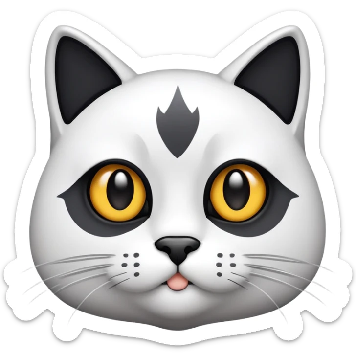Crie um emoji para WhatsApp de um gatinho frajola sticker