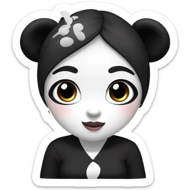 Panda girl sticker