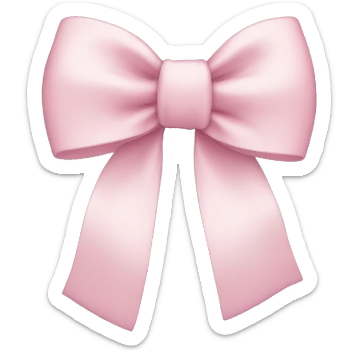 light pink bow sticker