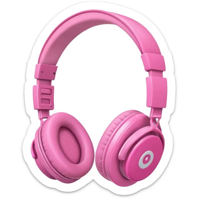 Pink headphones sticker