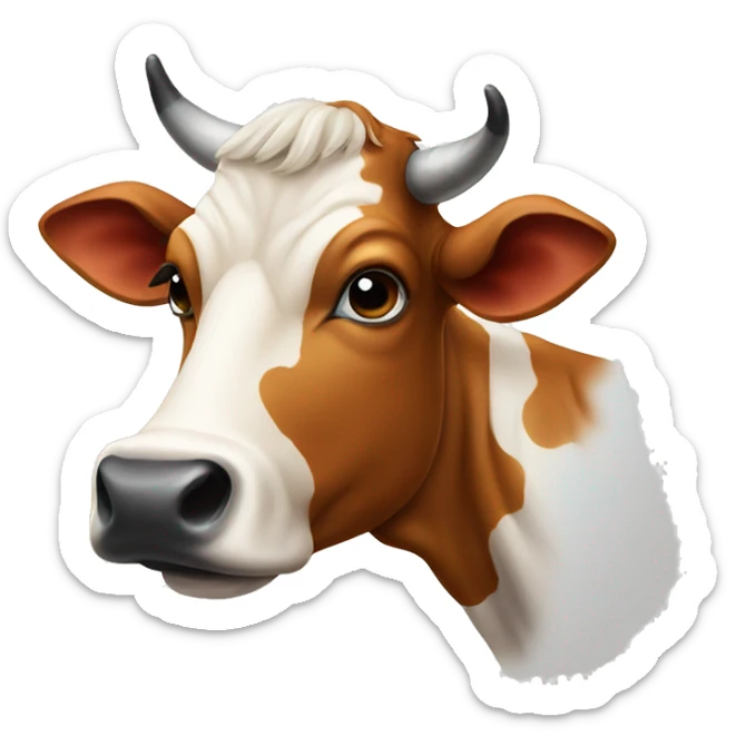 Colored cow sticker