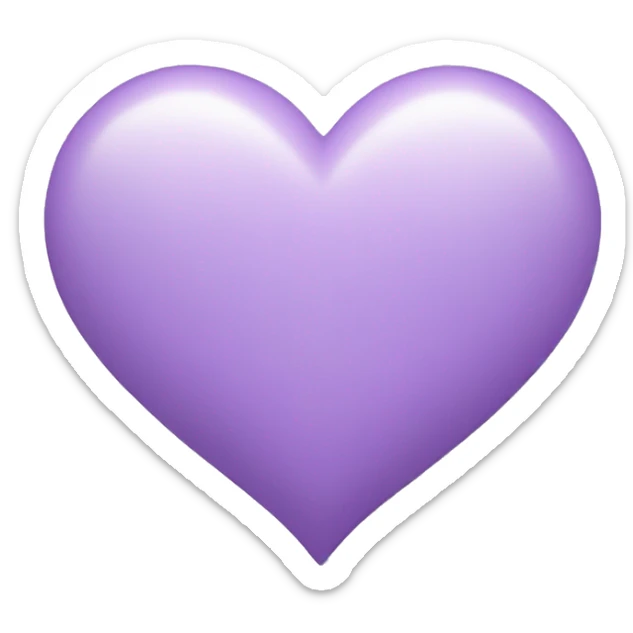 light purple heart  sticker
