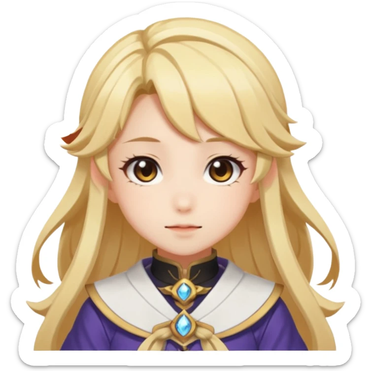 Cute Lumine from Genshin Impact in Photorealistic Hoyoverse Anime Style  sticker