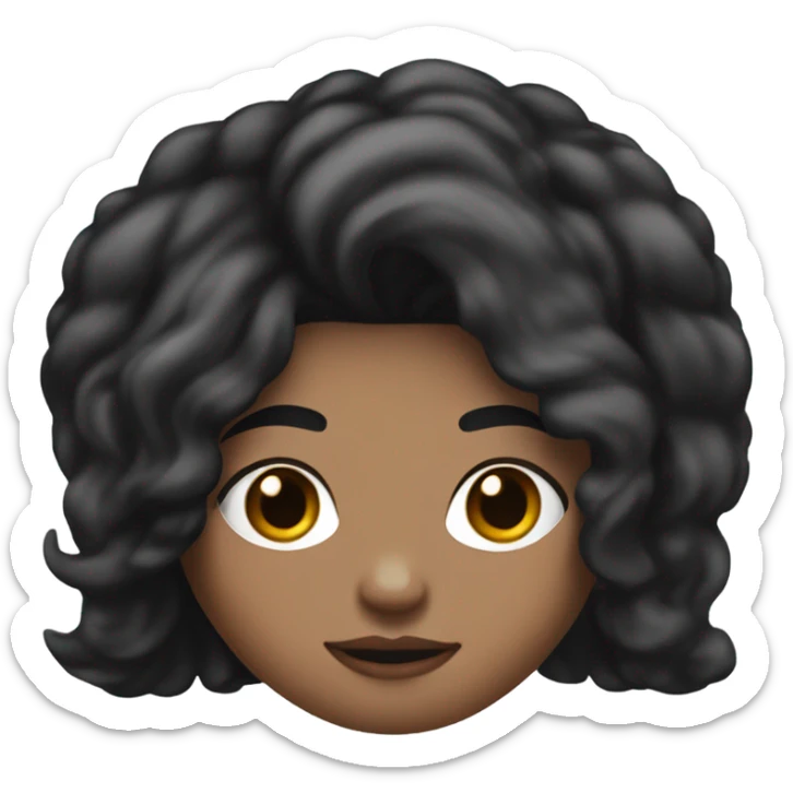 White Girl with long black hair and freckles wearing buffalo bills jersey sticker