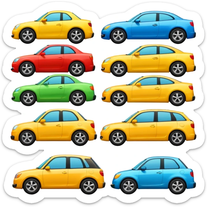 need emojis of cars from cartoons or movies and real life cars sticker