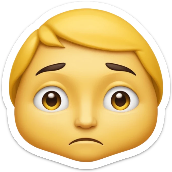 The look you give someone when you are tempted by something, know you shouldn’t do something but want to, afrer saying noooo we shouldn’t l, as if to say “or should we?” In classic yellow face emoji style. Sort of chin doen, slight smirk but downwards, and eyebrows up and eyes suggestive sticker