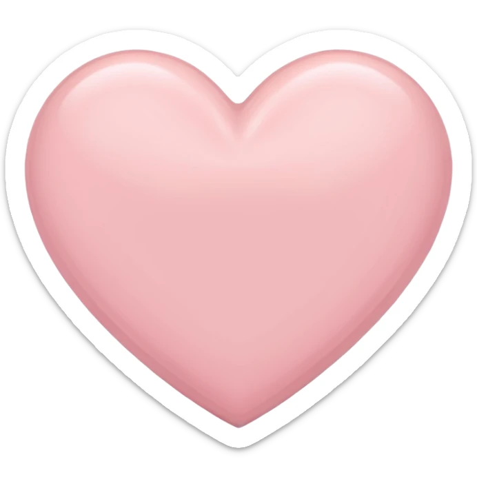 pale pink heart sticker