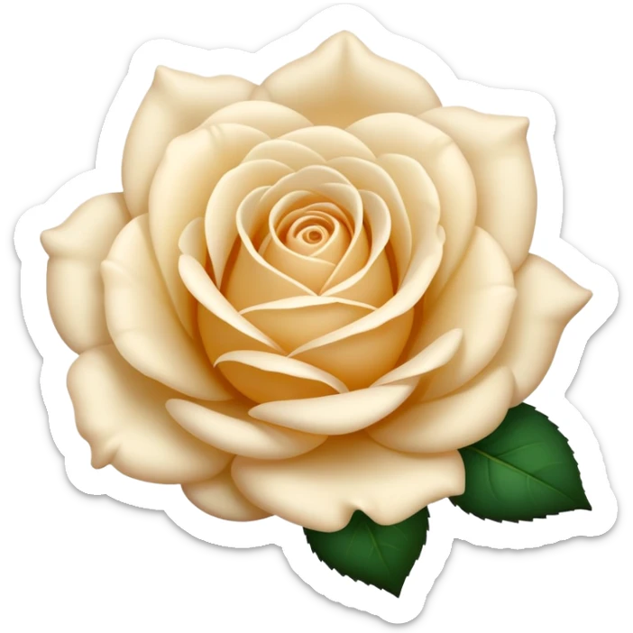 Cream-colored rose sticker