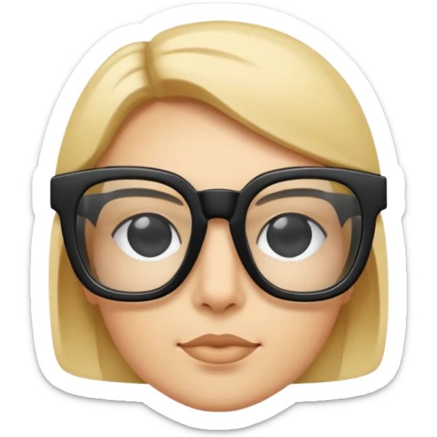 black glasses sticker