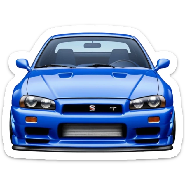 car Nissan Skyline GT-R R34 1999 like in the movie Fast and Furious  sticker