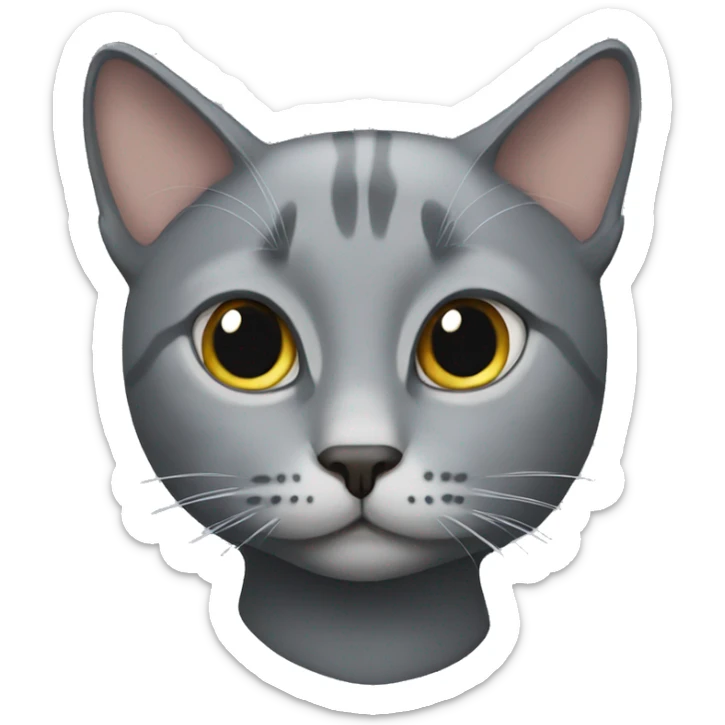 Gray cat sticker
