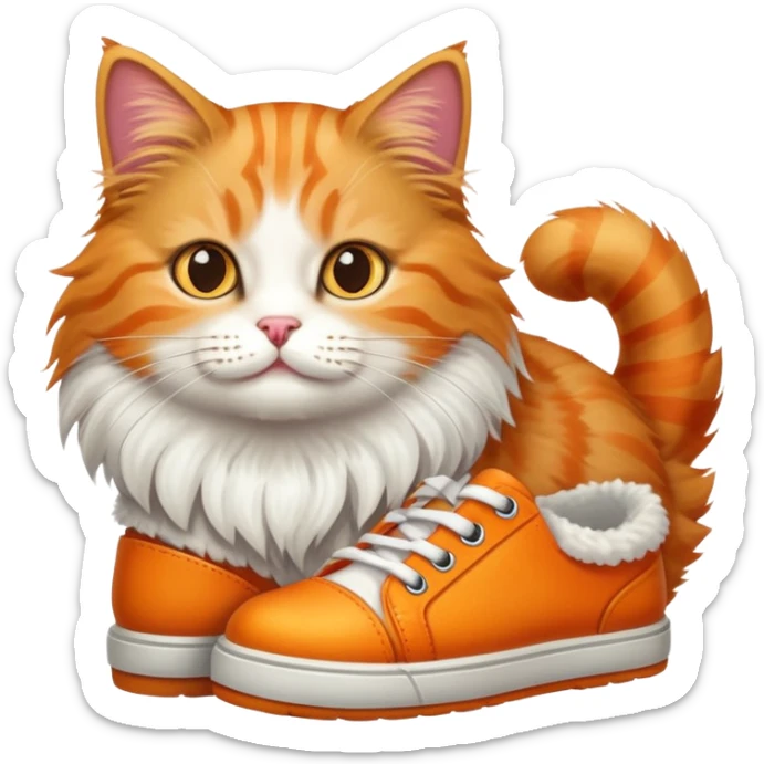 Cat in shoes sticker