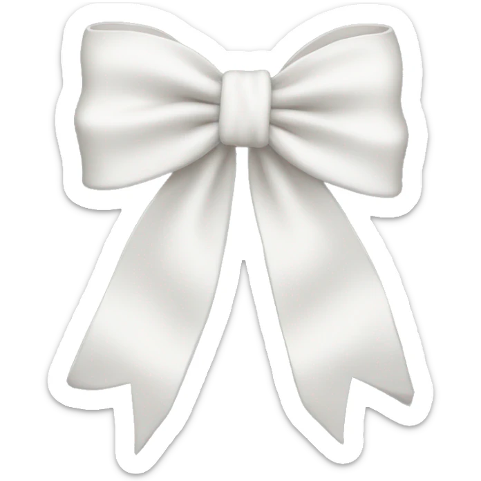 White bow sticker