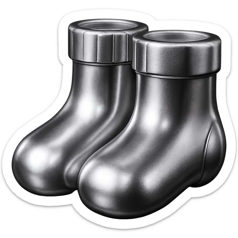 cute socks in chrome style sticker