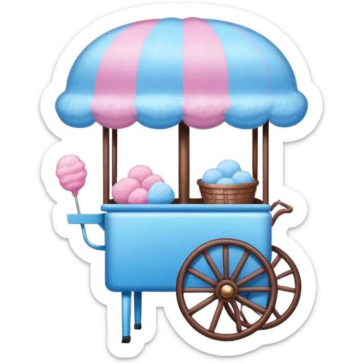 Cotton Candy cart
 sticker