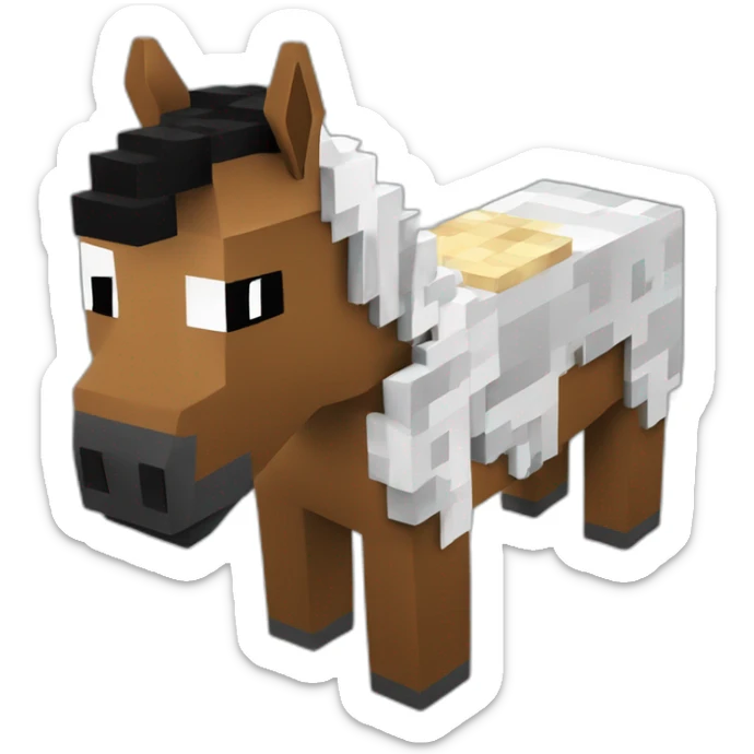 Minecraft horse sticker