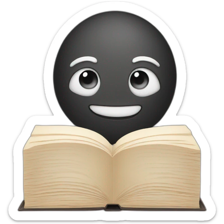 Book with face sticker