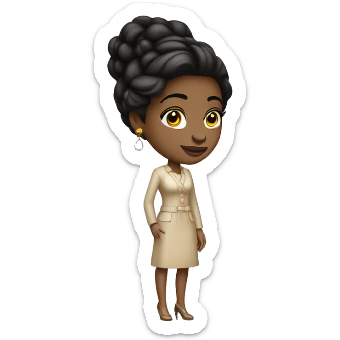 Female luxury retail light skin dark hair with for sale sign  sticker