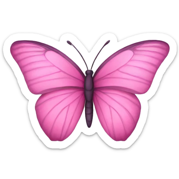 pink butterfly sticker