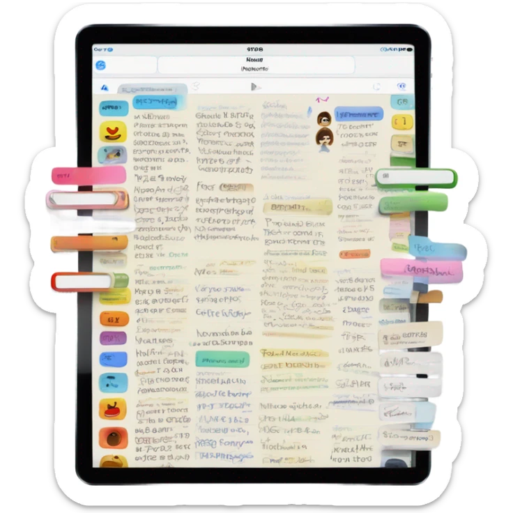 Digital journal in ipad sticker