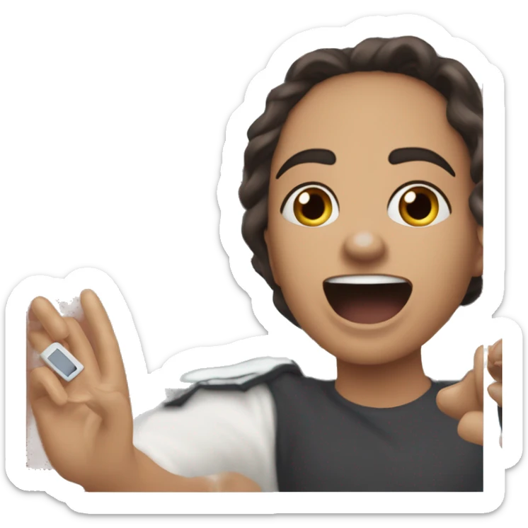 "Whoa, did that scare you? We might've accidentally tossed our phones in shock and shattered the screen. But let's get back to the video. The woman recording this video started because she heard something fall from her roof. sticker