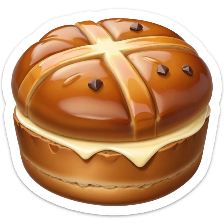 Hot cross bun sticker