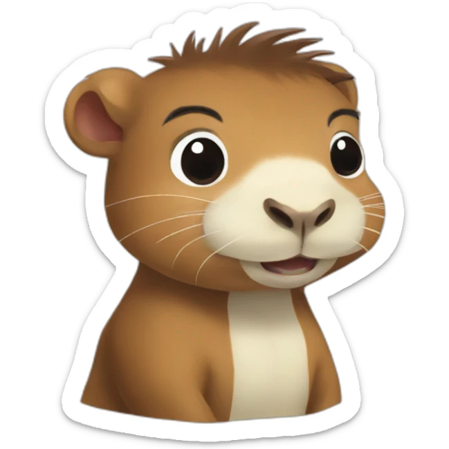 Capybara luffy sticker