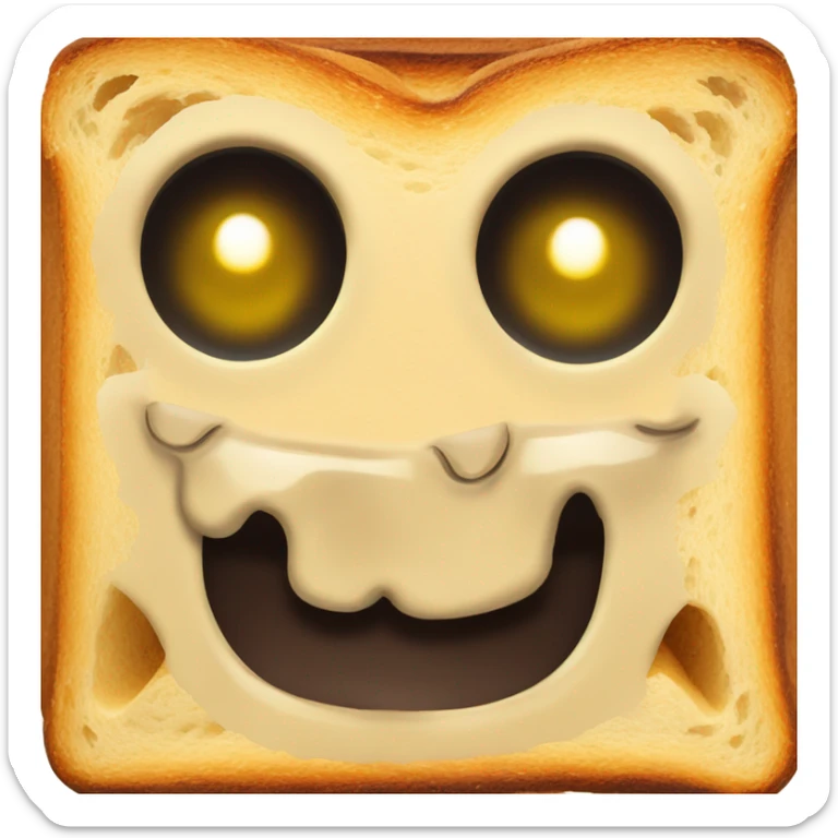 scary toast sticker