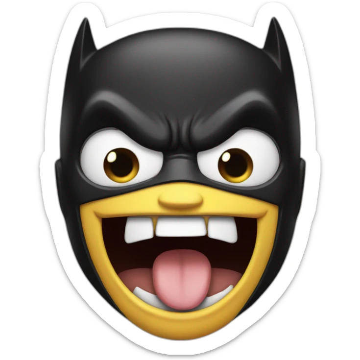 Batman sticking tongue out sticker