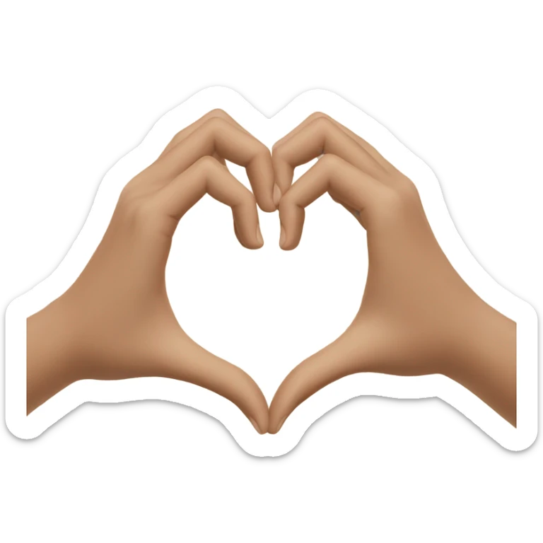Heart with hands sticker