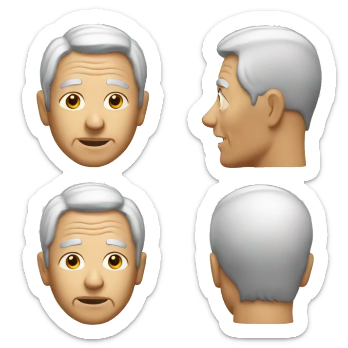 elderly man sticker